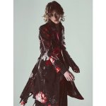 画像11: 【2026AW先行予約】kiryuyrik キリュウキリュウ / Goth Flora Suede Satin Flare Jacket (2色展開) (11)