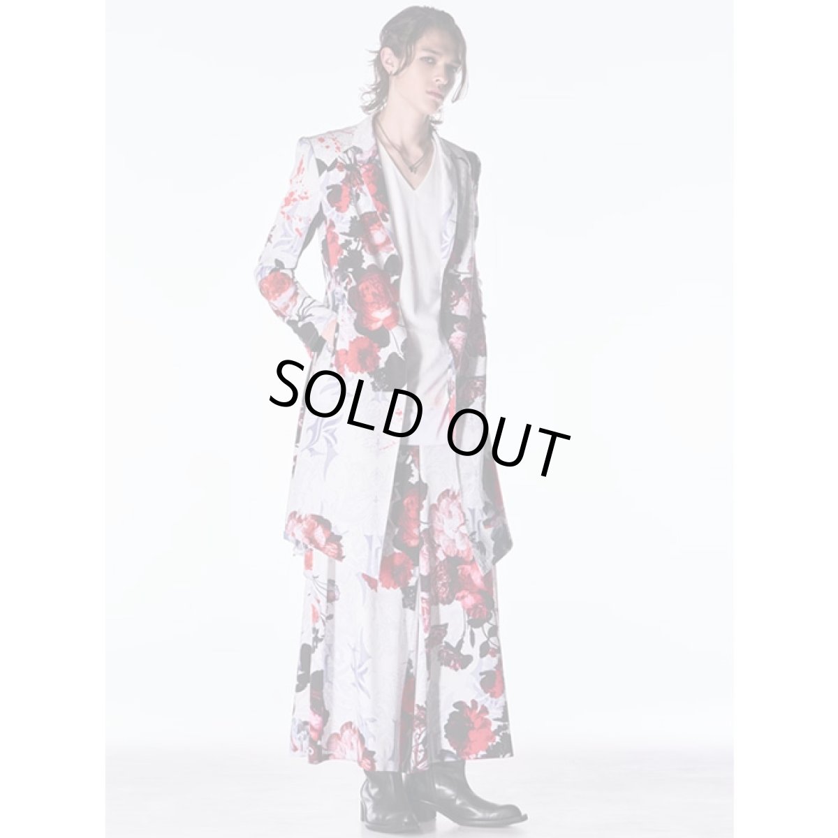 画像18: 【2026AW先行予約】kiryuyrik キリュウキリュウ / Goth Flora Suede Satin Flare Jacket (2色展開) (18)