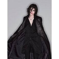 画像8: 【2026AW先行予約】kiryuyrik キリュウキリュウ / Cross Dot Fleece Long Napoleon Coat (1色展開) (8)
