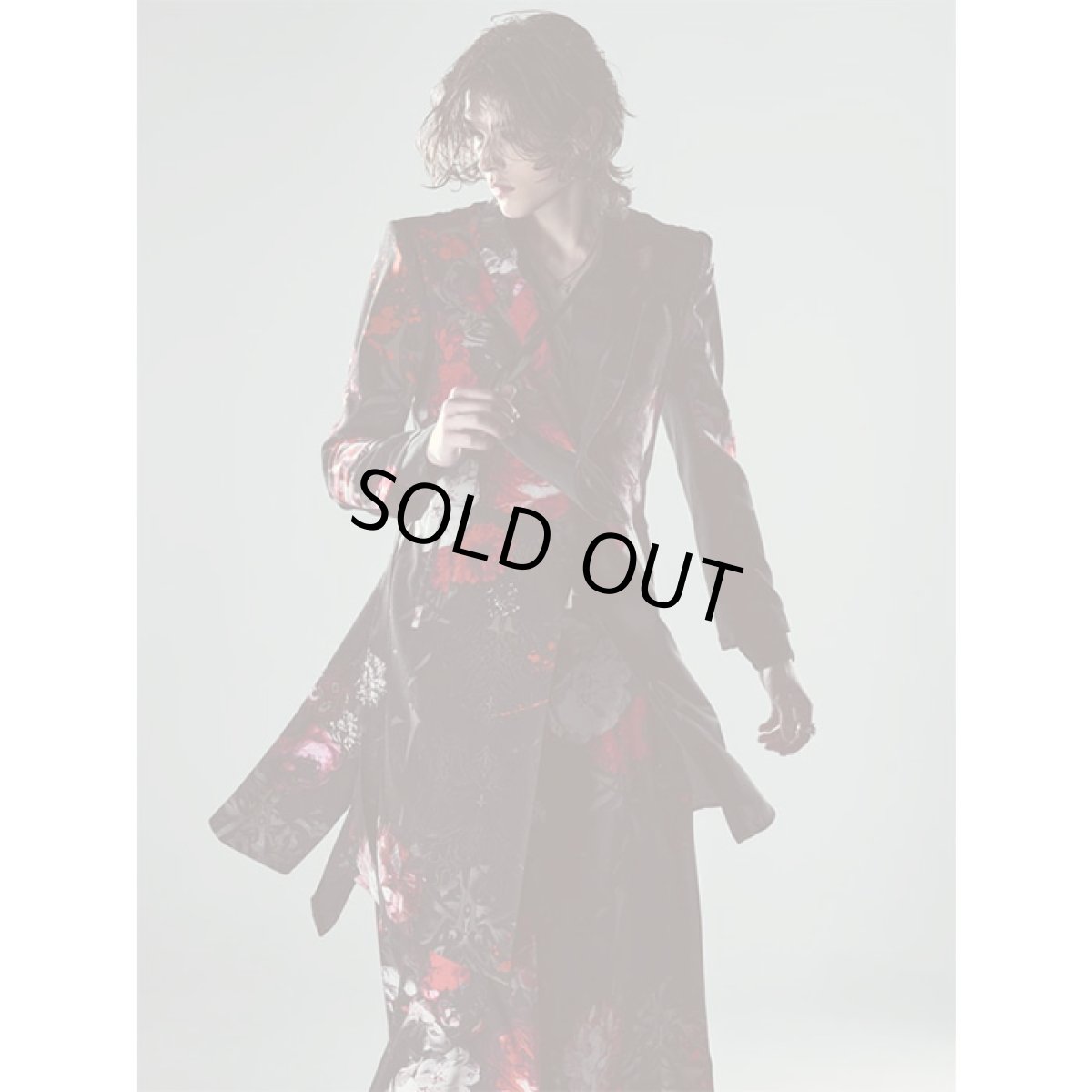 画像8: 【2026AW先行予約】kiryuyrik キリュウキリュウ / Goth Flora Suede Satin Flare Jacket (2色展開) (8)
