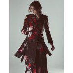 画像8: 【2026AW先行予約】kiryuyrik キリュウキリュウ / Goth Flora Suede Satin Flare Jacket (2色展開) (8)