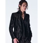 画像2: 【2026AW先行予約】kiryuyrik キリュウキリュウ / TOGE Velvet Peaked Jacket (2色展開) (2)