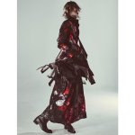 画像13: 【2026AW先行予約】kiryuyrik キリュウキリュウ / Goth Flora Suede Satin Wide Tuck Slacks (2色展開) (13)