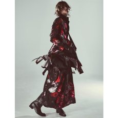 画像13: 【2026AW先行予約】kiryuyrik キリュウキリュウ / Goth Flora Suede Satin Wide Tuck Slacks (2色展開) (13)