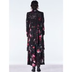 画像9: 【2026AW先行予約】kiryuyrik キリュウキリュウ / Goth Flora Suede Satin Wide Tuck Slacks (2色展開) (9)