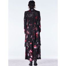 画像9: 【2026AW先行予約】kiryuyrik キリュウキリュウ / Goth Flora Suede Satin Wide Tuck Slacks (2色展開) (9)