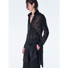 画像3: 【2026AW先行予約】kiryuyrik キリュウキリュウ / Opal Mesh Flare Shirt (1色展開) (3)