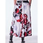 画像15: 【2026AW先行予約】kiryuyrik キリュウキリュウ / Goth Flora Suede Satin Wide Tuck Slacks (2色展開) (15)