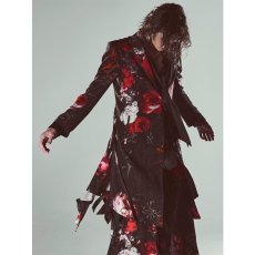 画像9: 【2026AW先行予約】kiryuyrik キリュウキリュウ / Goth Flora Suede Satin Flare Jacket (2色展開) (9)