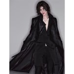 画像7: 【2026AW先行予約】kiryuyrik キリュウキリュウ / Cross Dot Fleece Long Napoleon Coat (1色展開) (7)