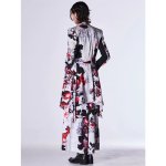 画像23: 【2026AW先行予約】kiryuyrik キリュウキリュウ / Goth Flora Suede Satin Wide Tuck Slacks (2色展開) (23)