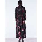画像6: 【2026AW先行予約】kiryuyrik キリュウキリュウ / Goth Flora Suede Satin Flare Jacket (2色展開) (6)