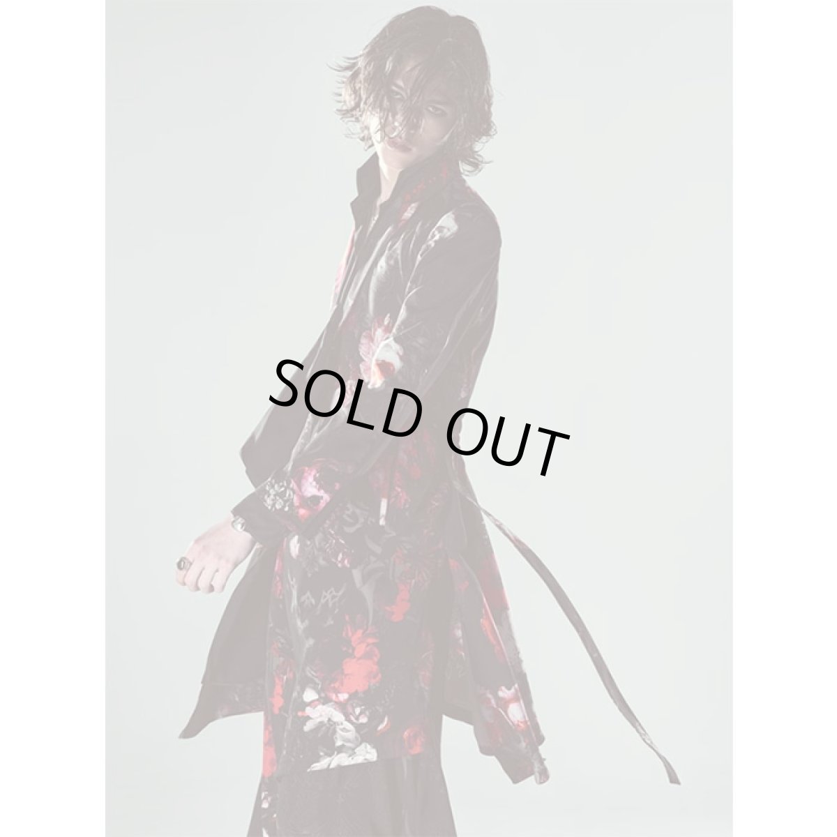 画像10: 【2026AW先行予約】kiryuyrik キリュウキリュウ / Goth Flora Suede Satin Flare Jacket (2色展開) (10)