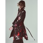 画像10: 【2026AW先行予約】kiryuyrik キリュウキリュウ / Goth Flora Suede Satin Flare Jacket (2色展開) (10)