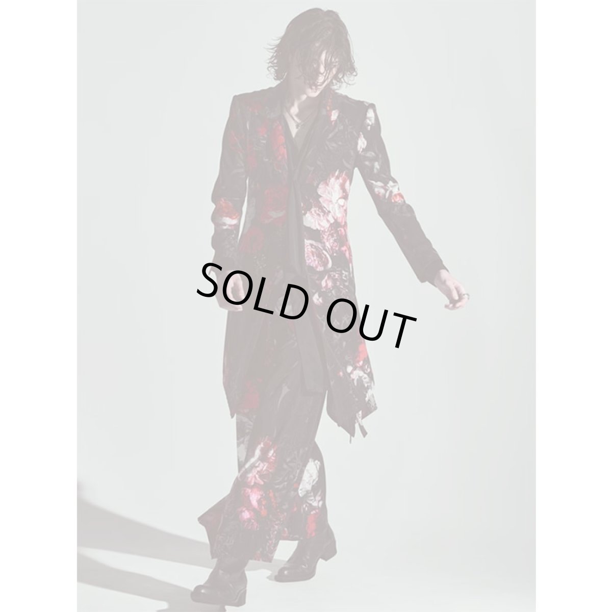 画像14: 【2026AW先行予約】kiryuyrik キリュウキリュウ / Goth Flora Suede Satin Flare Jacket (2色展開) (14)