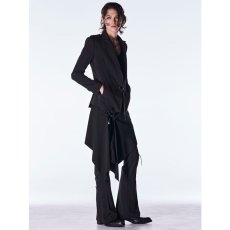 画像5: 【2026AW先行予約】kiryuyrik キリュウキリュウ / PE Gabardine Lace Up Flare Slacks (1色展開) (5)