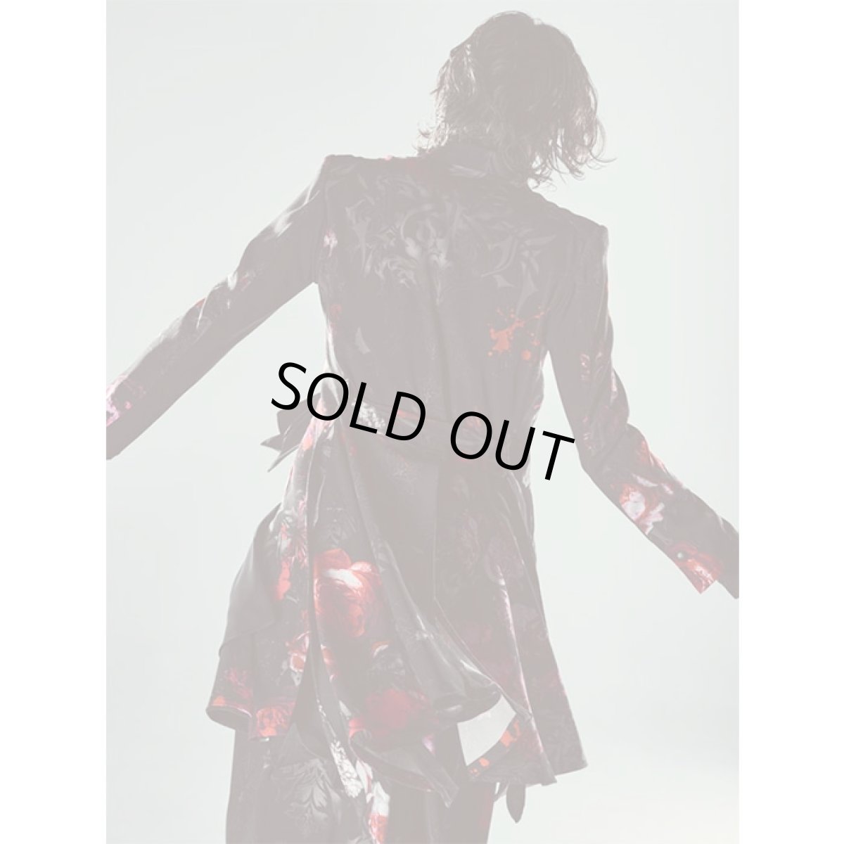 画像12: 【2026AW先行予約】kiryuyrik キリュウキリュウ / Goth Flora Suede Satin Flare Jacket (2色展開) (12)