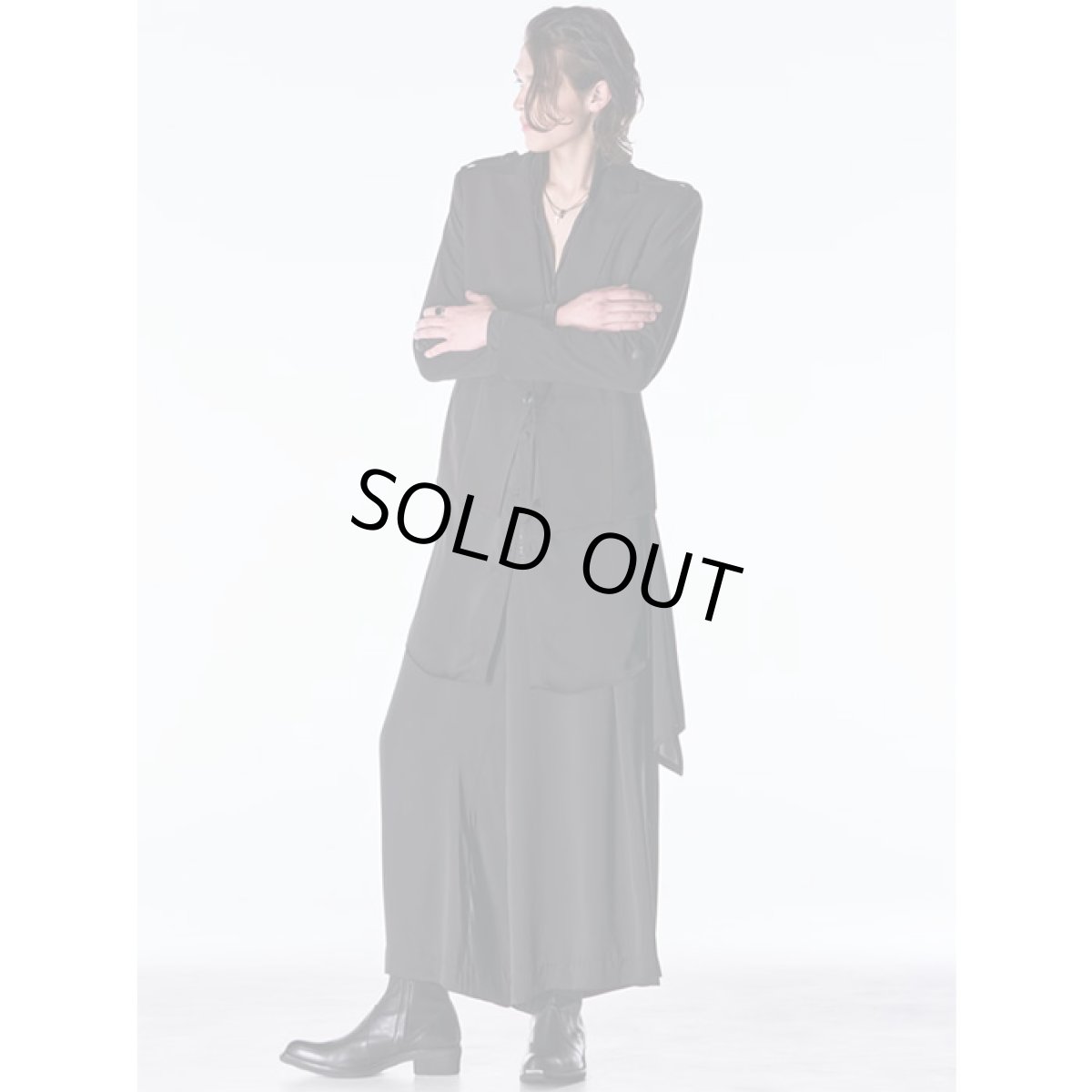 画像6: 【2026AW先行予約】kiryuyrik キリュウキリュウ / Vintage Satin Wide Tuck Slacks (1色展開) (6)