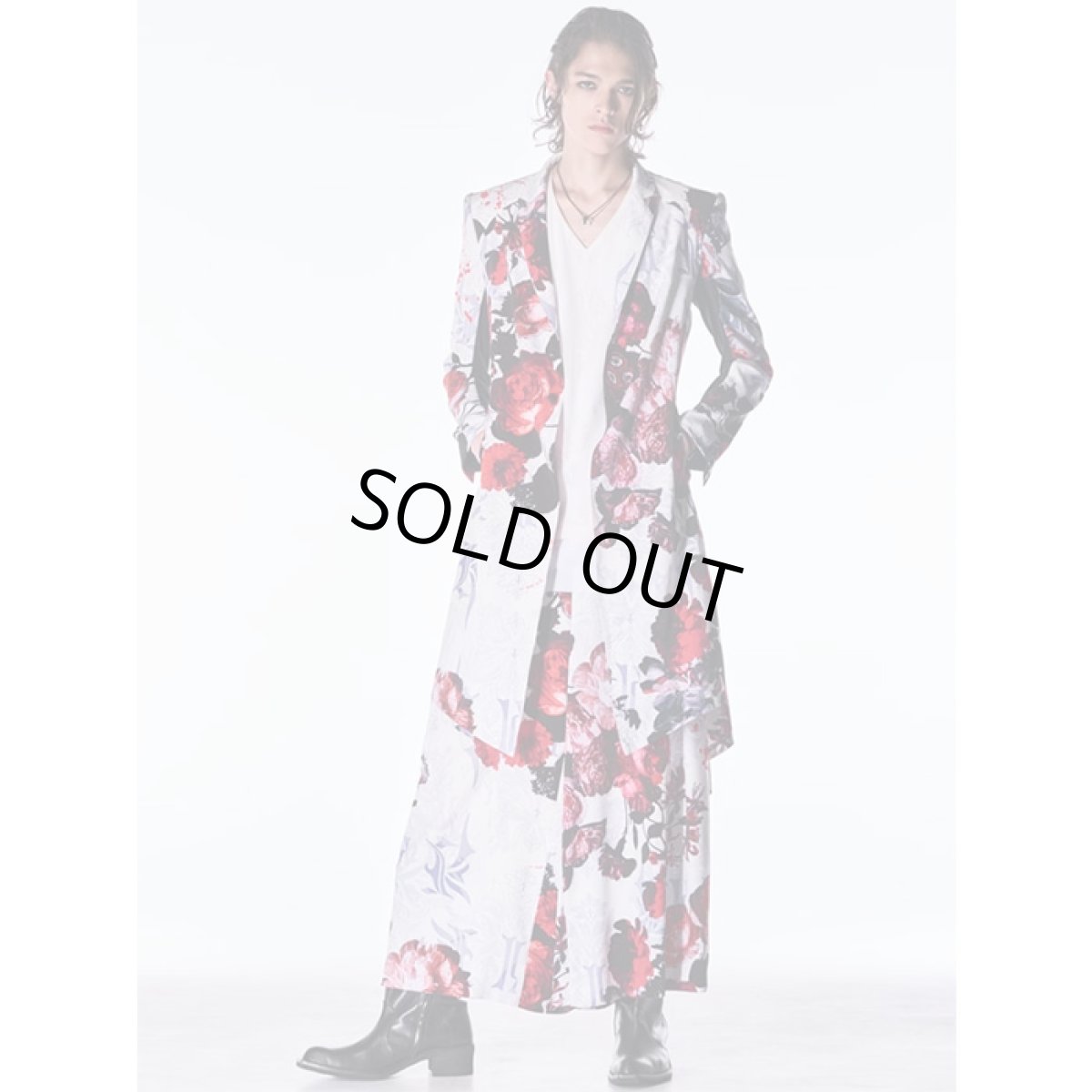 画像17: 【2026AW先行予約】kiryuyrik キリュウキリュウ / Goth Flora Suede Satin Flare Jacket (2色展開) (17)