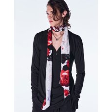 画像9: 【2026AW先行予約】kiryuyrik キリュウキリュウ / Goth Flora Suede Satin Stoal (2色展開) (9)