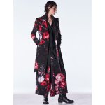 画像3: 【2026AW先行予約】kiryuyrik キリュウキリュウ / Goth Flora Suede Satin Flare Jacket (2色展開) (3)