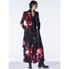 画像3: 【2026AW先行予約】kiryuyrik キリュウキリュウ / Goth Flora Suede Satin Flare Jacket (2色展開) (3)