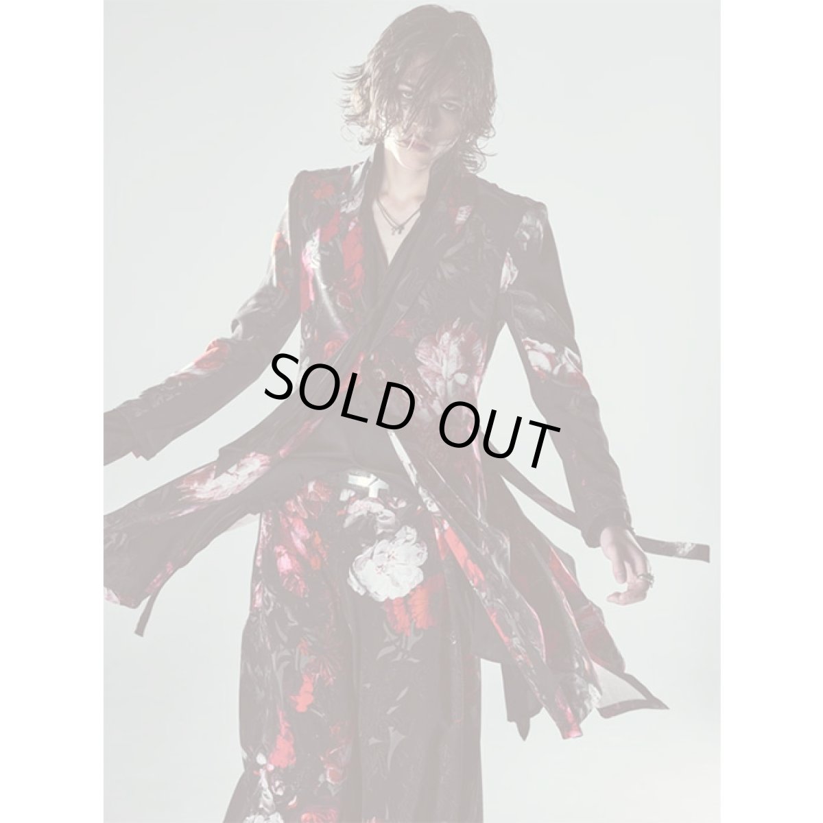 画像13: 【2026AW先行予約】kiryuyrik キリュウキリュウ / Goth Flora Suede Satin Flare Jacket (2色展開) (13)