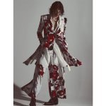 画像24: 【2026AW先行予約】kiryuyrik キリュウキリュウ / Goth Flora Suede Satin Wide Tuck Slacks (2色展開) (24)