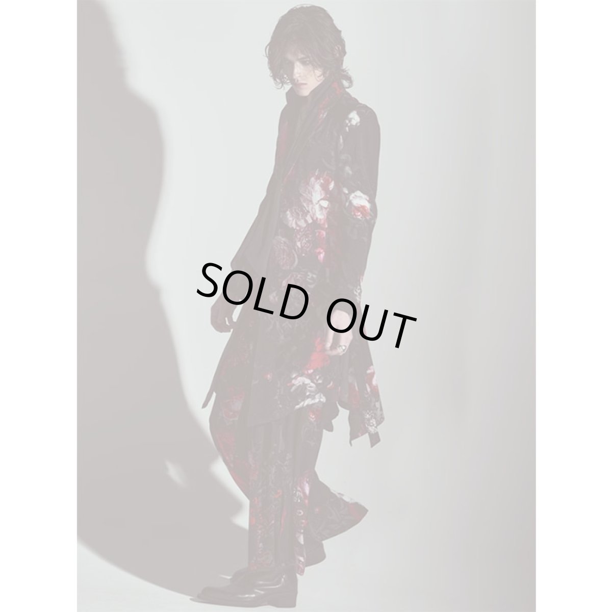 画像7: 【2026AW先行予約】kiryuyrik キリュウキリュウ / Goth Flora Suede Satin Flare Jacket (2色展開) (7)