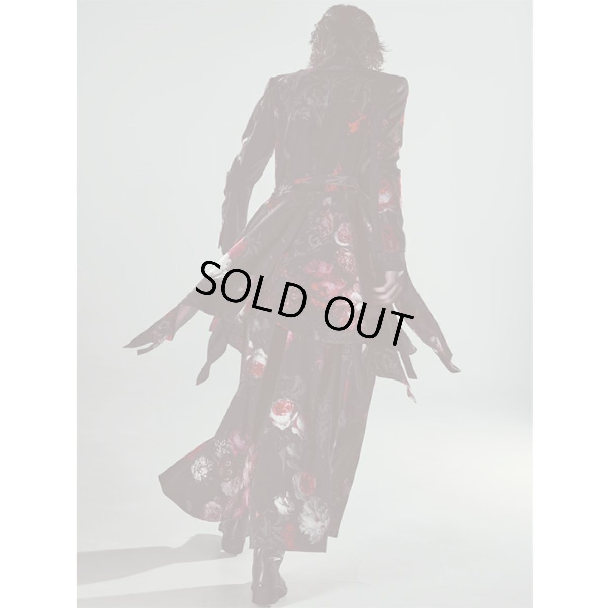 画像15: 【2026AW先行予約】kiryuyrik キリュウキリュウ / Goth Flora Suede Satin Flare Jacket (2色展開) (15)