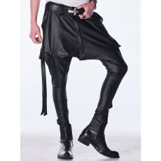 画像4: 【2026AW先行予約】kiryuyrik キリュウキリュウ / Emboss Silley Jersey Saruel Bondage Pants (1色展開) (4)