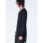 画像3: 【2026AW先行予約】kiryuyrik キリュウキリュウ / BEATENJIKU Henry Neck T-Shirt (2色展開) (3)