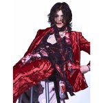 画像5: 【2026AW先行予約】kiryuyrik キリュウキリュウ / Goth Flora Suede Satin Stoal (2色展開) (5)