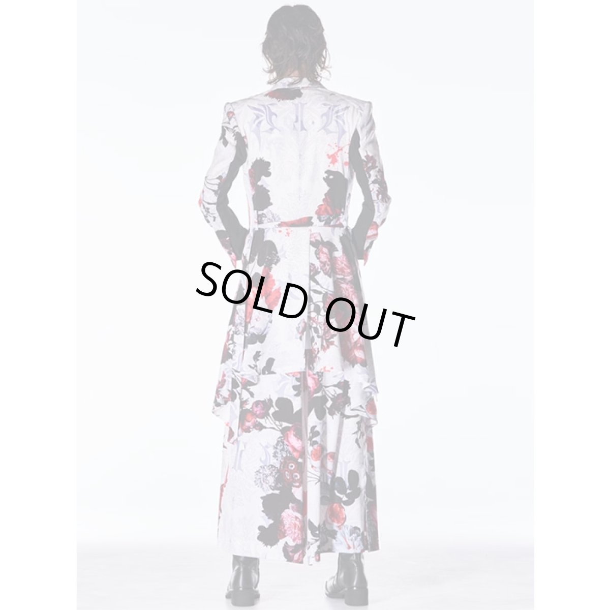 画像21: 【2026AW先行予約】kiryuyrik キリュウキリュウ / Goth Flora Suede Satin Flare Jacket (2色展開) (21)