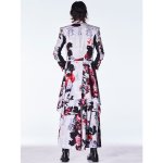 画像21: 【2026AW先行予約】kiryuyrik キリュウキリュウ / Goth Flora Suede Satin Flare Jacket (2色展開) (21)