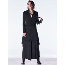 画像8: 【2026AW先行予約】kiryuyrik キリュウキリュウ / Vintage Satin Stand Collar Shirt (1色展開) (8)