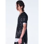 画像6: 【2026AW先行予約】kiryuyrik キリュウキリュウ / Opal Mesh Layered T-Shirt (2色展開) (6)