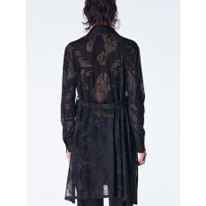 画像4: 【2026AW先行予約】kiryuyrik キリュウキリュウ / Opal Mesh Flare Shirt (1色展開) (4)