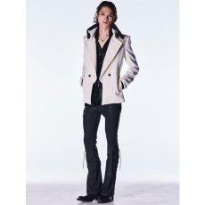 画像9: 【2026AW先行予約】kiryuyrik キリュウキリュウ / High Tension Jersey Lace Up Coating Flare Pants (1色展開) (9)