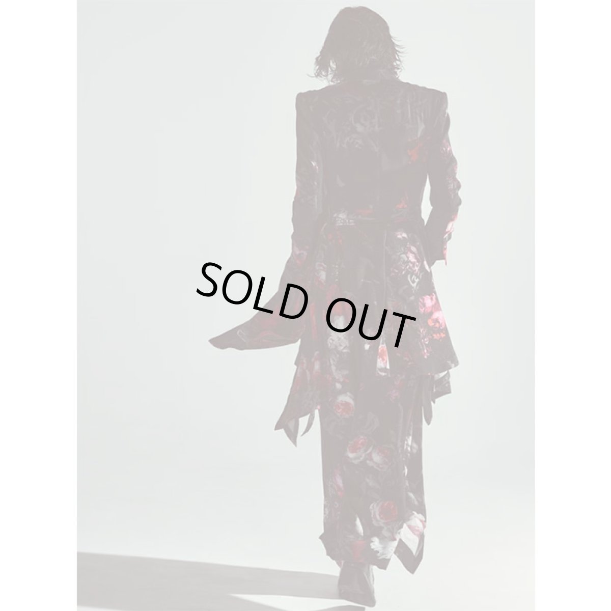 画像16: 【2026AW先行予約】kiryuyrik キリュウキリュウ / Goth Flora Suede Satin Flare Jacket (2色展開) (16)