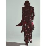 画像16: 【2026AW先行予約】kiryuyrik キリュウキリュウ / Goth Flora Suede Satin Flare Jacket (2色展開) (16)