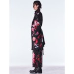 画像5: 【2026AW先行予約】kiryuyrik キリュウキリュウ / Goth Flora Suede Satin Flare Jacket (2色展開) (5)
