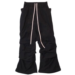 A.F ARTEFACT エーエフアーティファクト / TUCK WIDE PANTS (black)の
