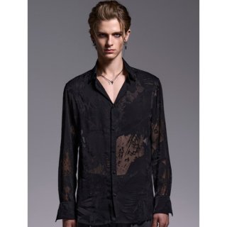 小物 kiryuyrik Opal 17Stoal kiryuyrik キリュウキリュウ / Sahadow Butterfly Opal Shirt (black