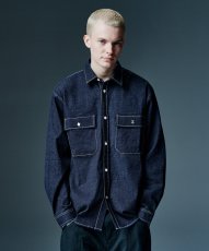 画像8: 【glamb 2026 Winter先行予約】glamb グラム / Eaten Apple Denim Shirt (2色展開) (8)