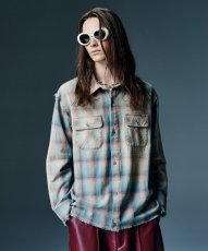 画像8: 【glamb 2026 Winter先行予約】glamb グラム / Bleach Check Shirt (2色展開) (8)