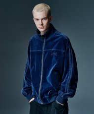 画像8: 【glamb 2026 Winter先行予約】glamb グラム / Indigo Velveteen Track Jacket (1色展開) (8)