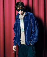 画像23: 【glamb 2026 Winter先行予約】glamb グラム / Indigo Velveteen Track Jacket (1色展開) (23)