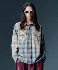画像7: 【glamb 2026 Winter先行予約】glamb グラム / Bleach Check Shirt (2色展開) (7)