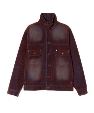 画像2: 【glamb 2026 Winter先行予約】glamb グラム / Gloss Flockey Denim Jacket (2色展開) (2)